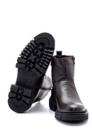 Men's Zippered Leather Boots | Derimod