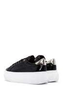 Women's Black Thick Soled Patent Leather Sneaker | Derimod