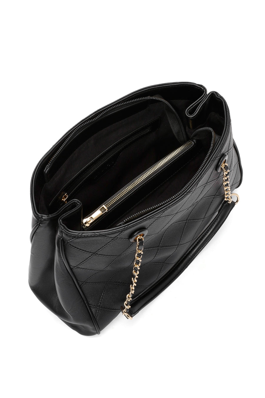 Women's Black Long Strap Printed Shoulder Bag