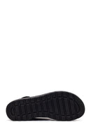 Woman Black Thick-Soled Sandal | Derimod