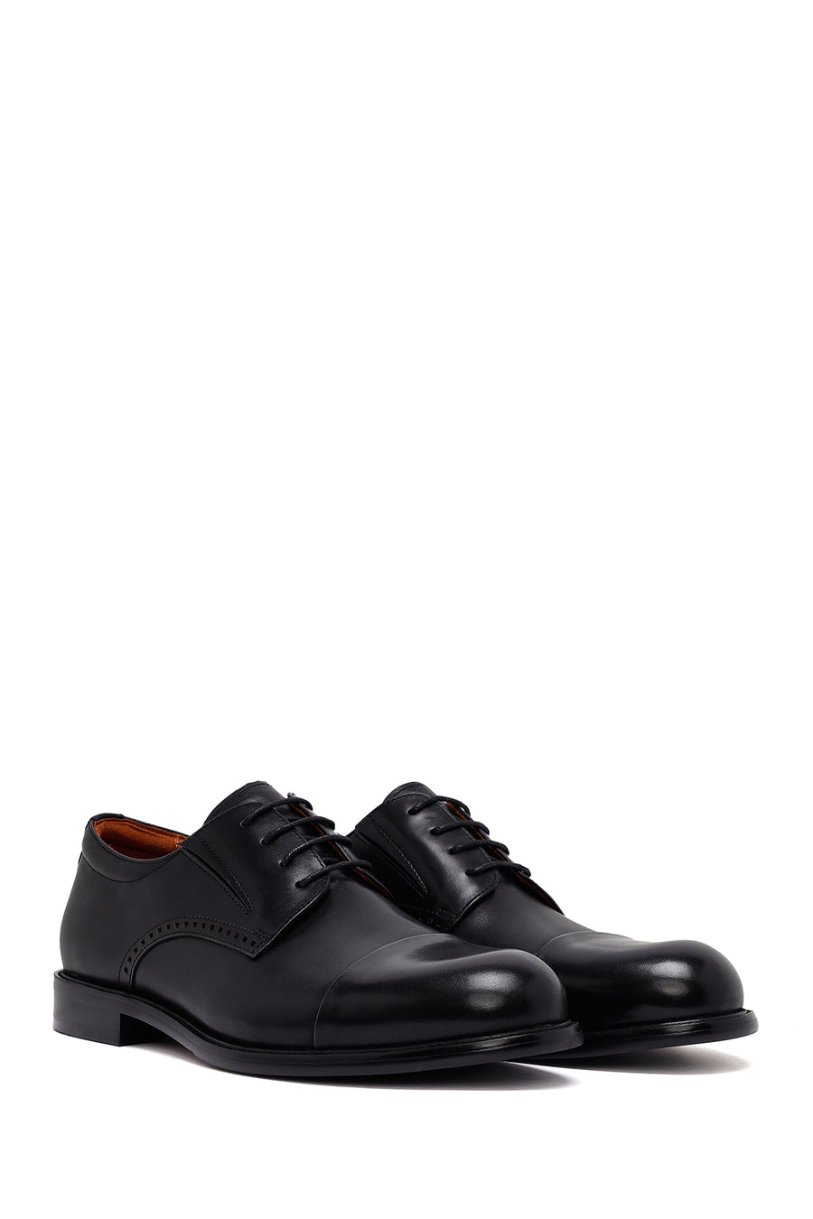Men's Black Lace-Up Leather Classic Shoes
