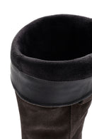 Women's Grey Suede Leather Boots | Derimod