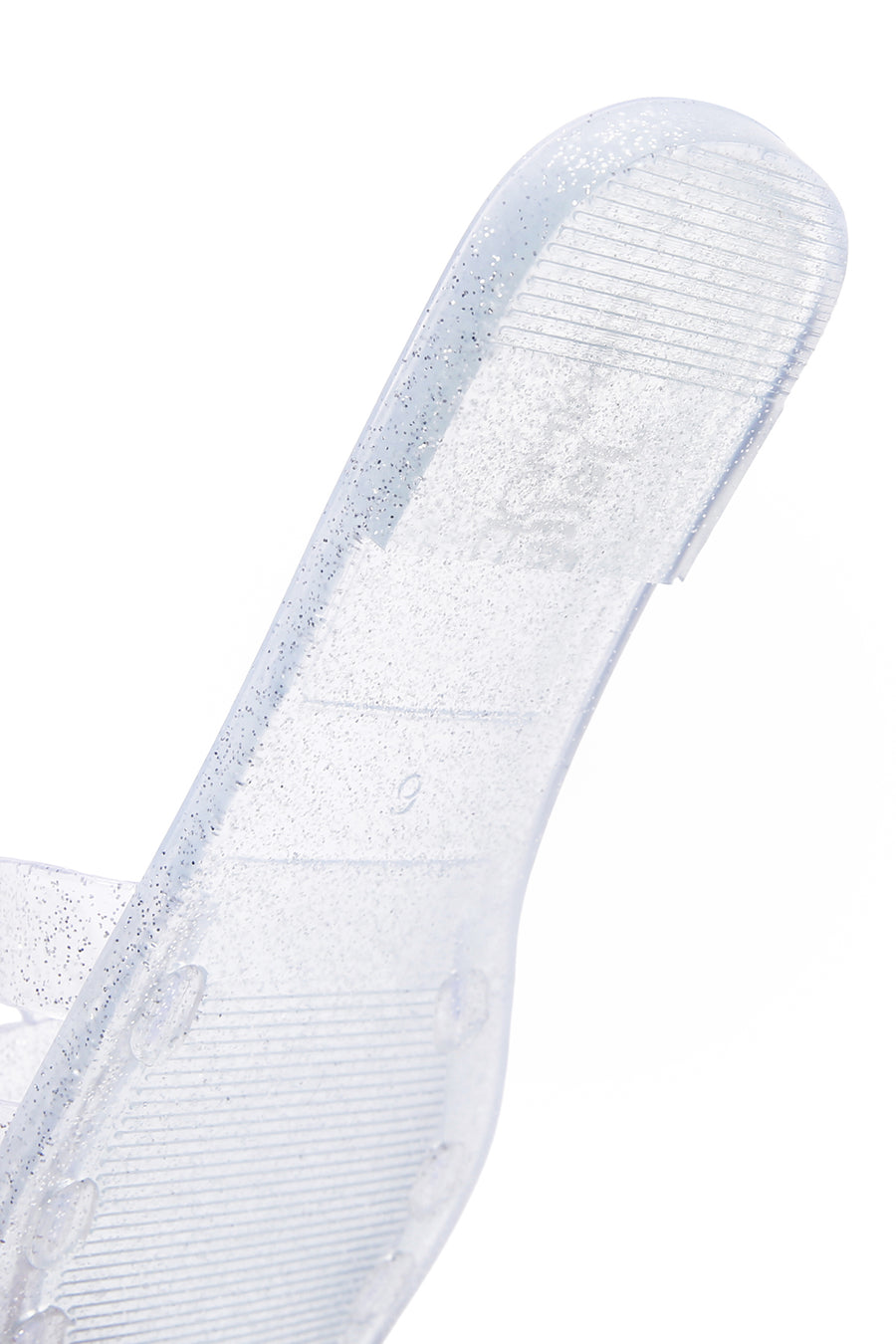 Women's Silver Transparent Jelly Slippers