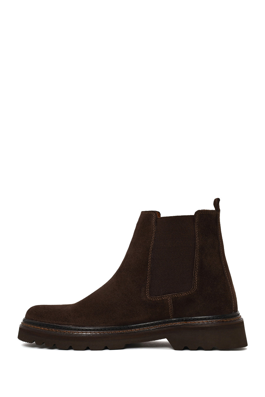 Male Brown Suede Casual Chelsea Boots