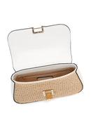 Women's Cream Long Straw Shoulder Bag | Derimod