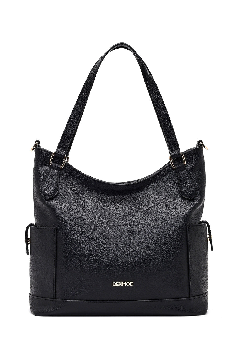 Woman Black Long-Strap Shoulder Bag