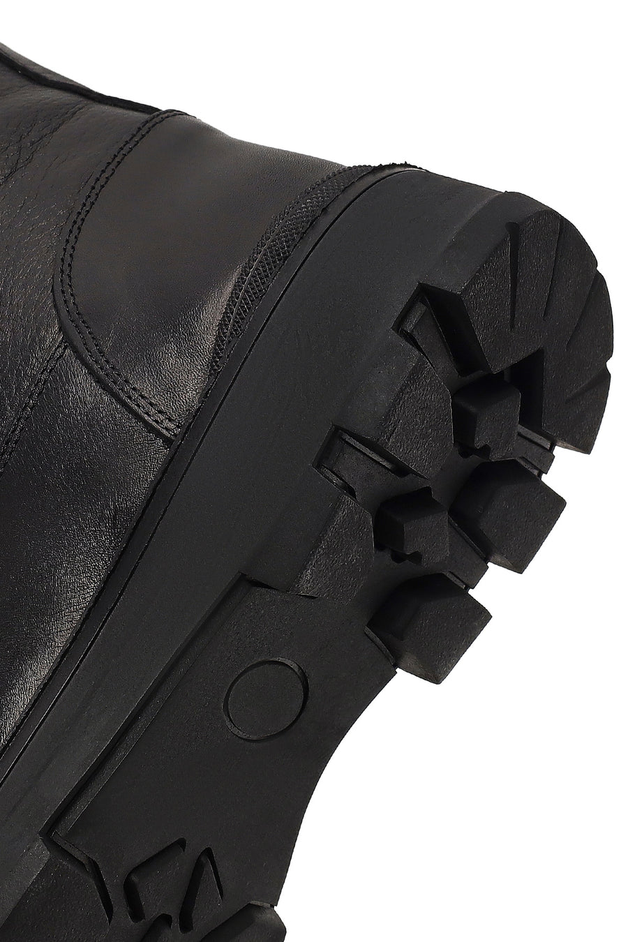 Men's Black Zippered Leather Casual Boot