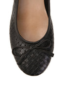 Black Women's Leather Ballerinas | Derimod