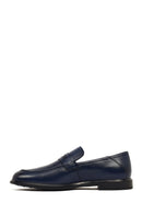 Erkek Lacivert Deri Casual Loafer | Derimod