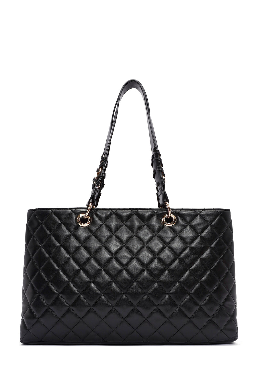 Women's Black Quilted Shoulder Bag