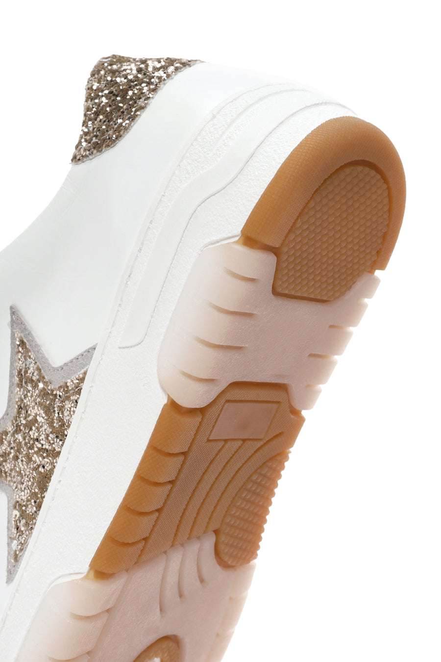 Women's White Lace-Up Stoned Leather Sneakers