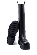 Women's Leather Zippered Boots | Derimod