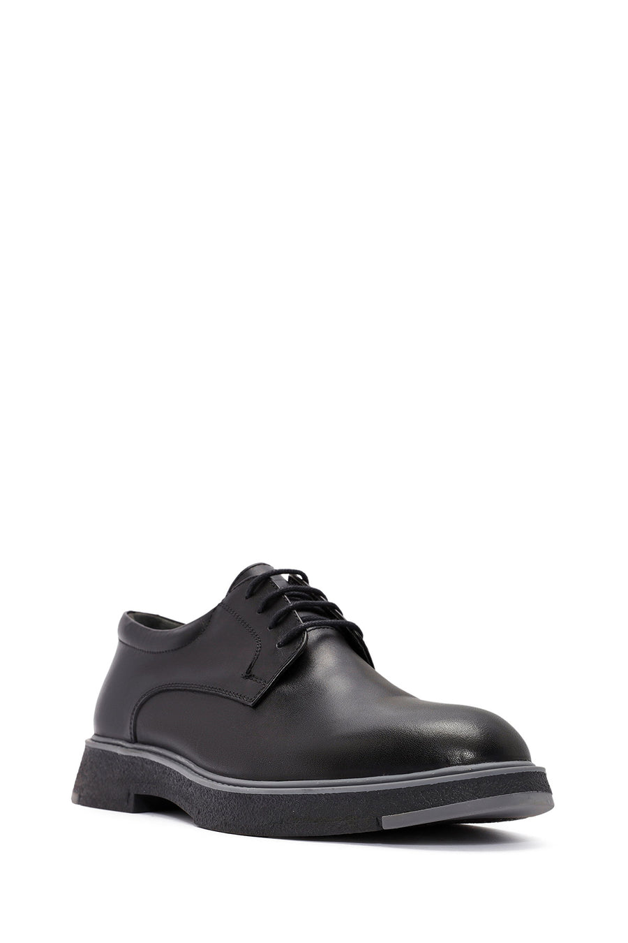 Men's Black Lace Up Leather Casual Shoes