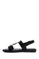 Woman Black Accessory Detailed Sandals | Derimod