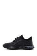 Men's Black Lace-Up Leather Casual Sneaker | Derimod