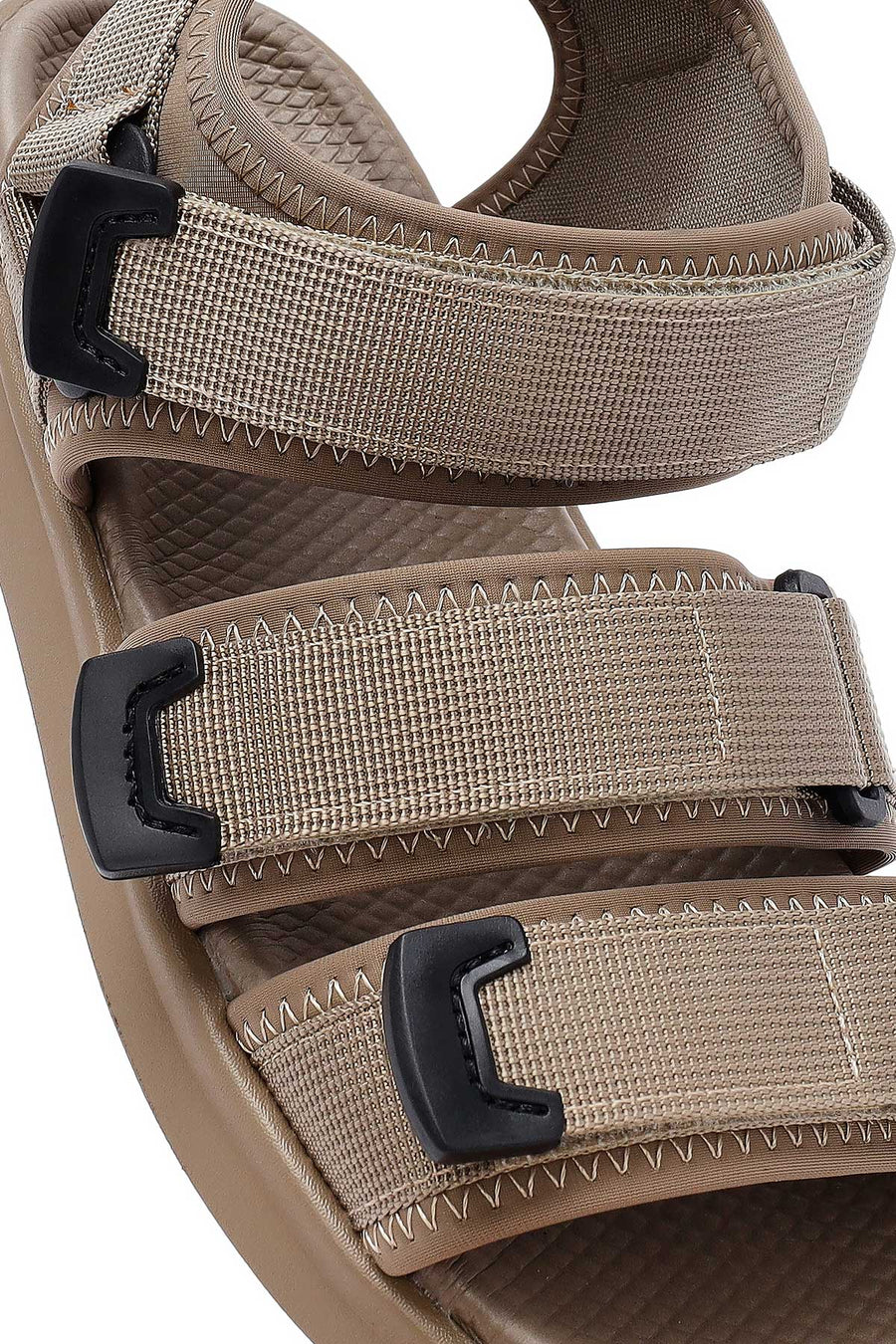 Men's Beige Fabric Sandals