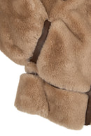 Livigno Kadın Bej Kısa Teddy Mont | Derimod
