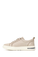Erkek Bej Bağcıklı Deri Sneaker | Derimod
