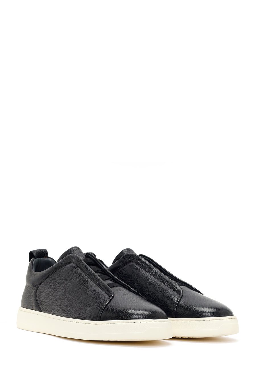 Erkek Siyah Deri Sneaker