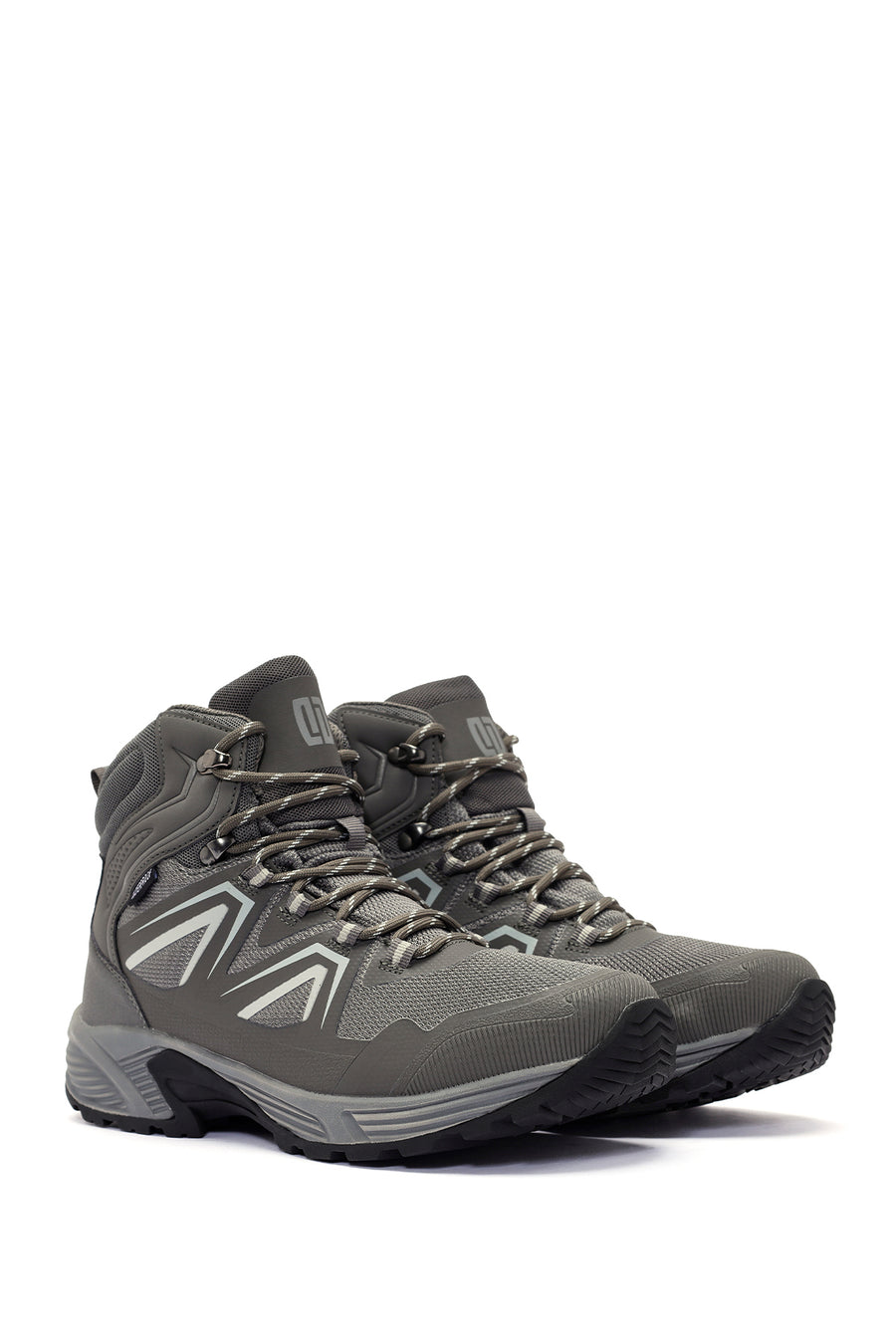 Derimod Dry Men's Grey Laced Waterproof Leather Outdoor Boots