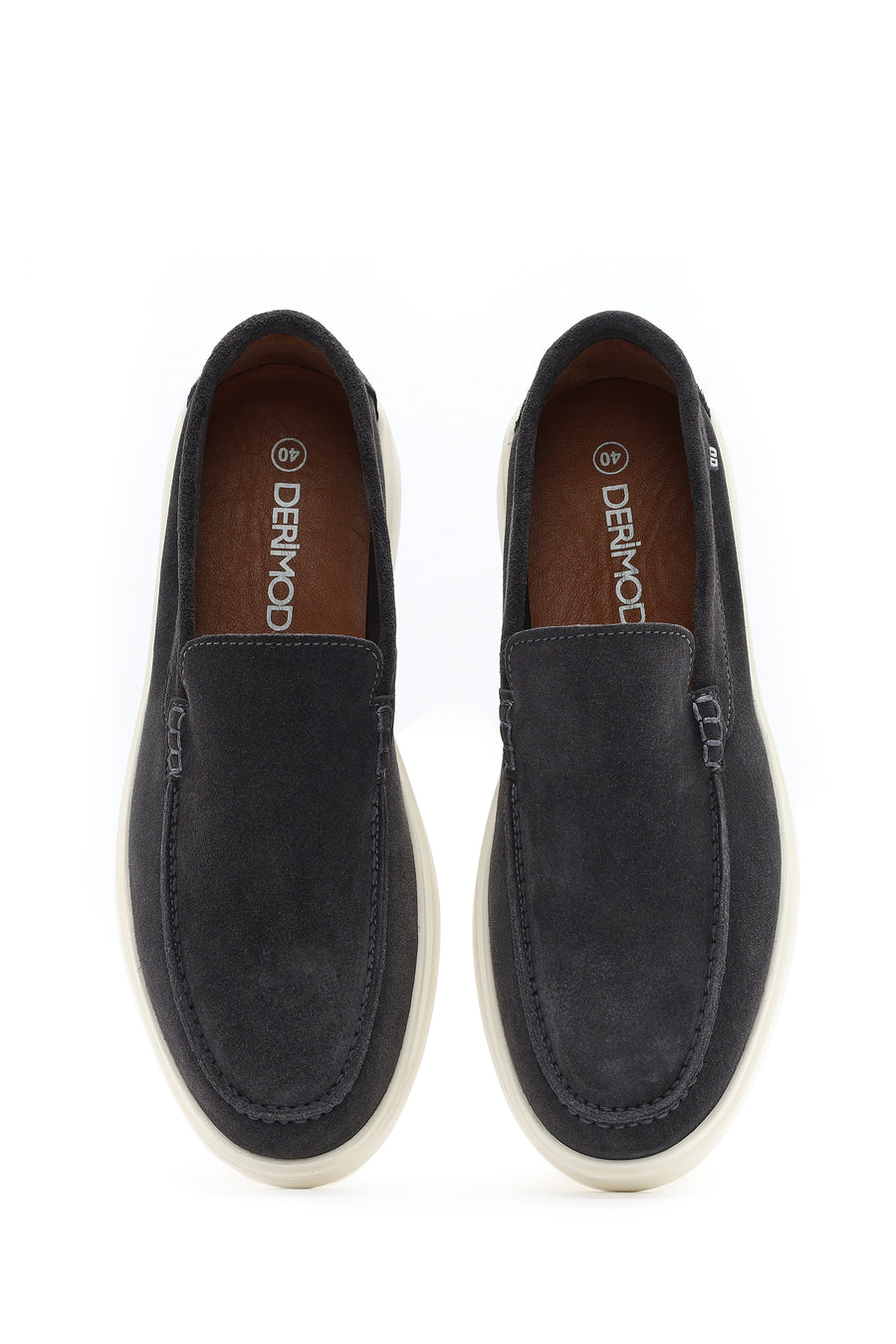 Men's Gray Suede Leather Casual Loafer