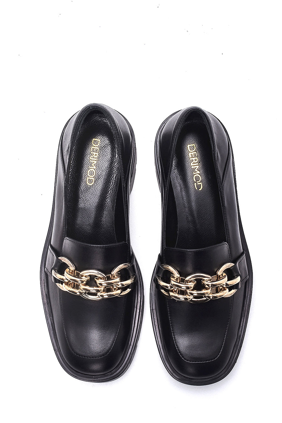 Women's Leather Chain Loafer