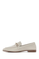 
Women's Beige Buckled Leather Loafer
 | Derimod