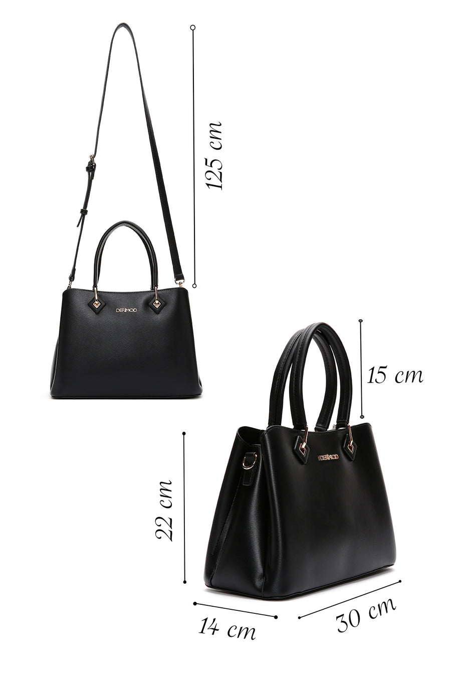 Women's Black Long Strap Shoulder Bag