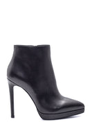 Women's Leather Heeled Bootie | Derimod