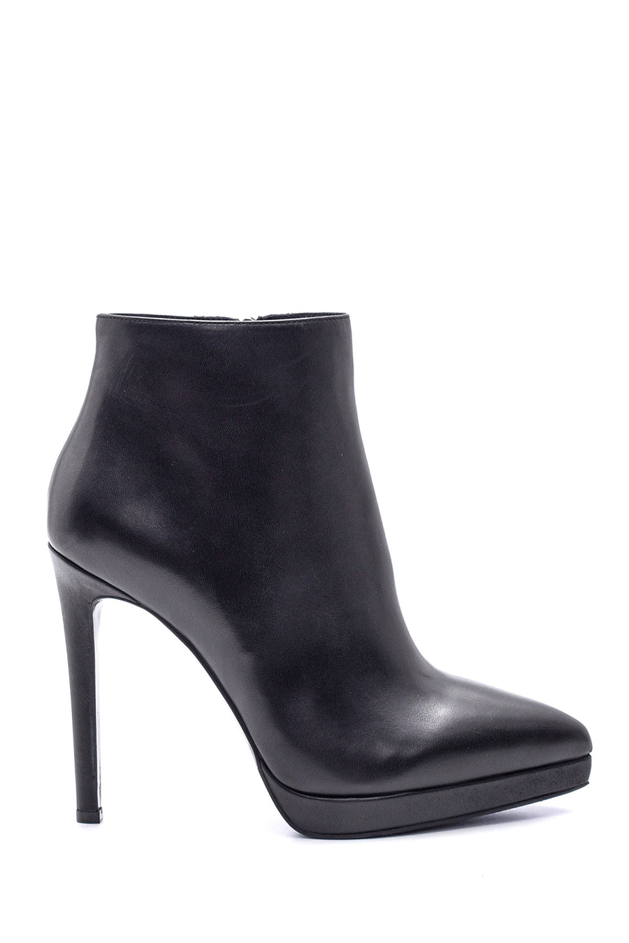 Women's Leather Heeled Bootie 19WFD164418 | Derimod