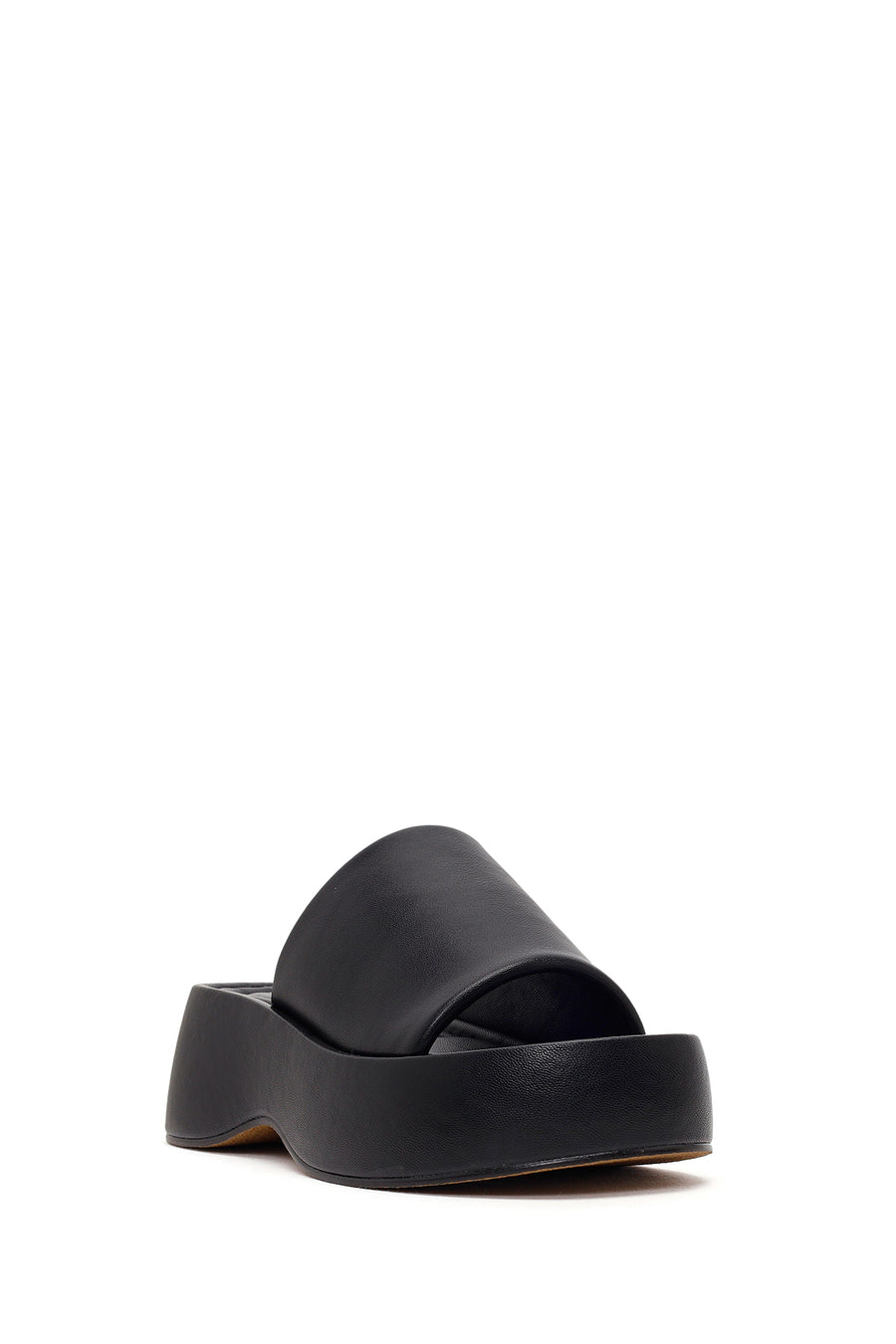Women's Black Thick Soled Slippers