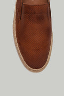 Tan Men's Leather Espadrille | Derimod