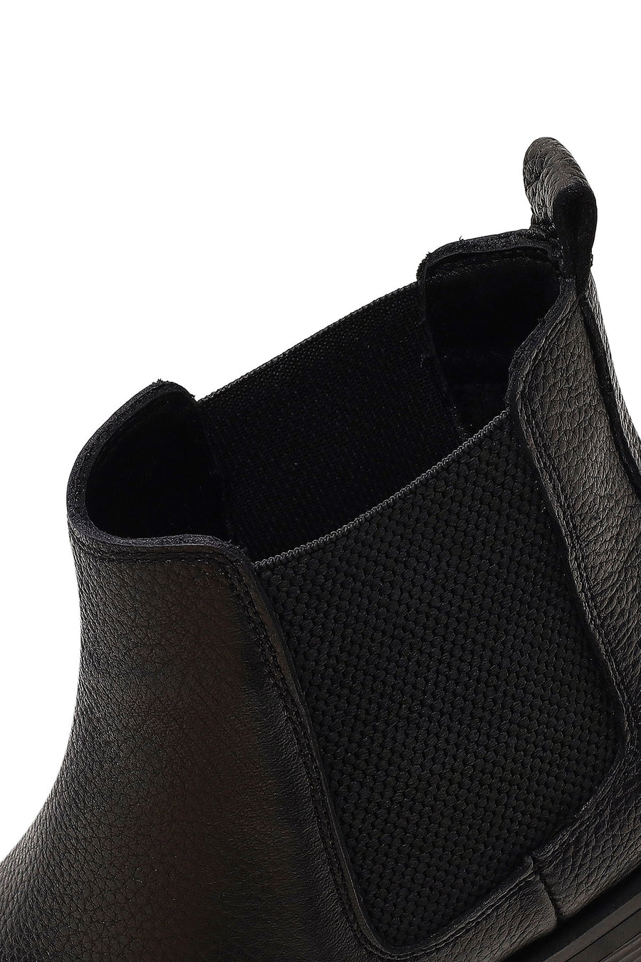 Men's Black Leather Chelsea Boot