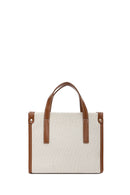 Women's Beige Long Strap Fabric Crossbody Bag | Derimod