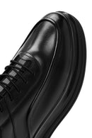 Men's Black Lace-Up Leather Casual Sneaker | Derimod