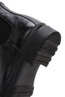 Male Black Leather Casual Chelsea Boots | Derimod