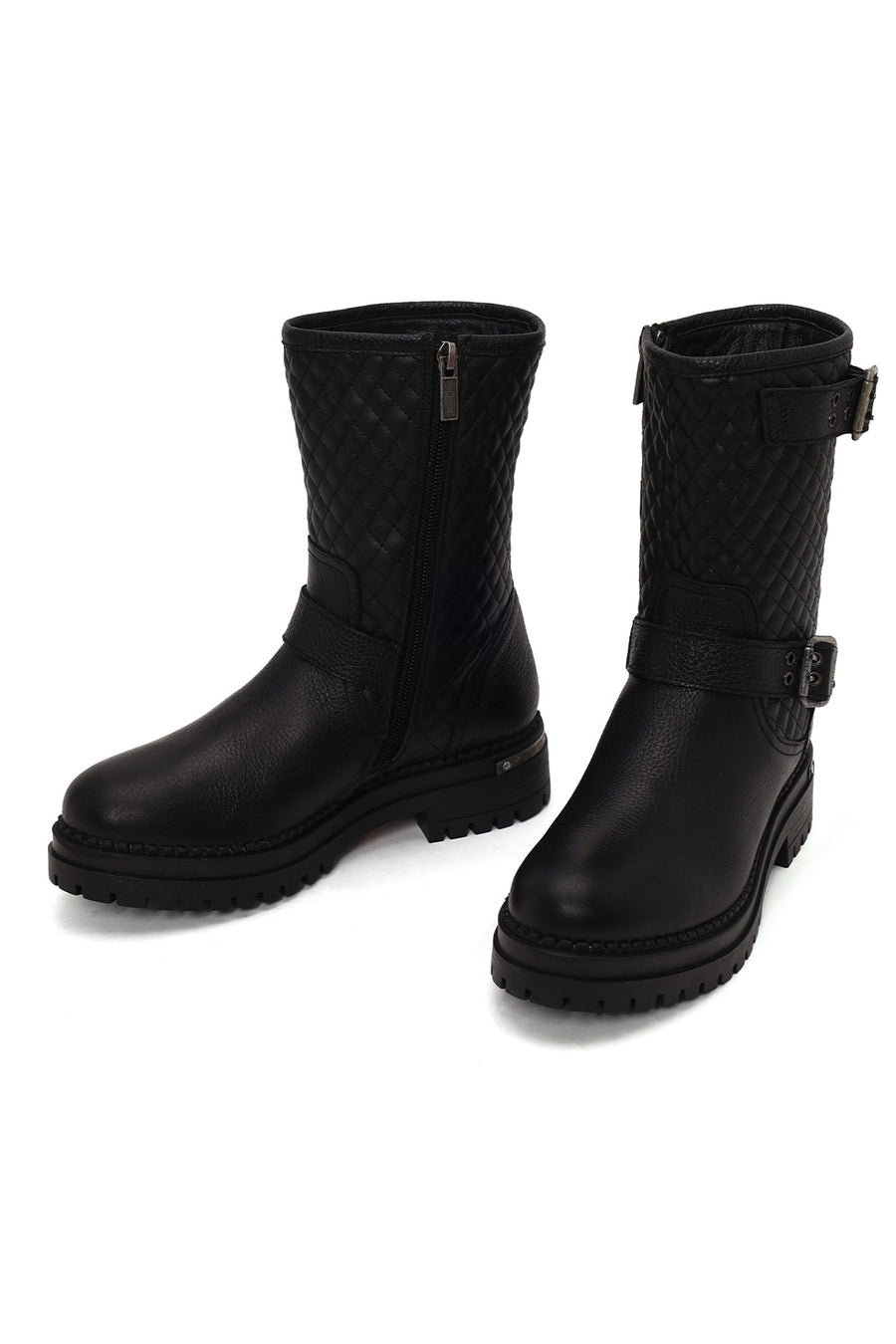Harley Davidson Woman Black Joel Zip Closure Leather Boot