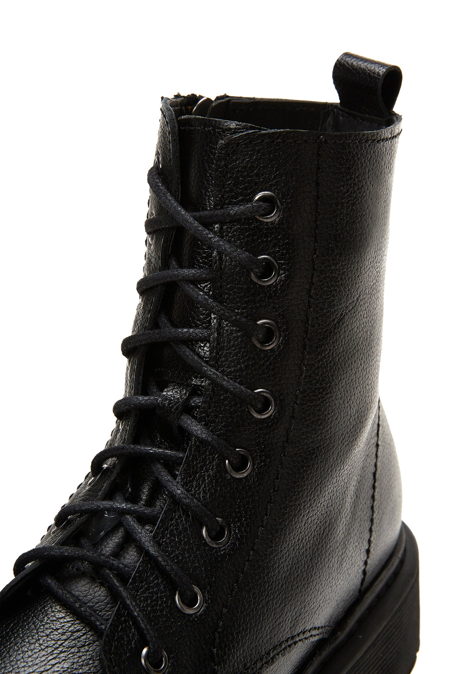 Women's Black Thick Soled Leather Boots
