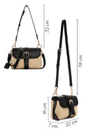 Women's Black Long Strap Straw Shoulder Bag | Derimod