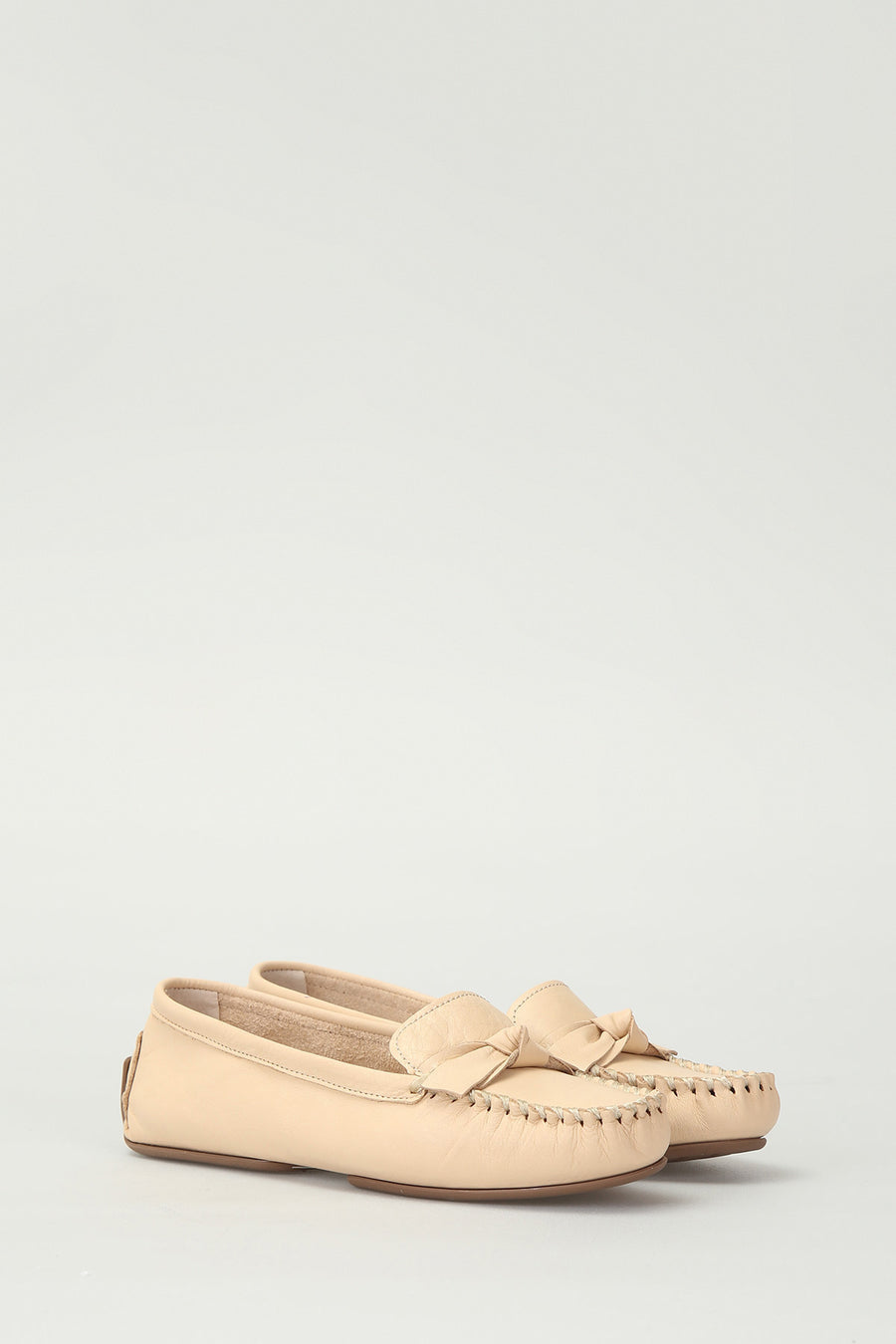 Beige Women's Leather Loafer