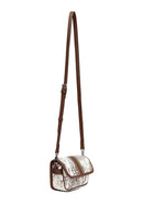 Woman Brown Printed Mini Crossbody Bag | Derimod