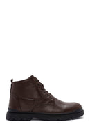 Male Brown Zip Closure Leather Casual Boots | Derimod
