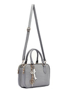 Women's Grey Long Strap Printed Classic Handbag | Derimod