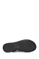 Woman Black Chunky-Soled Leather Comfort Sandals | Derimod