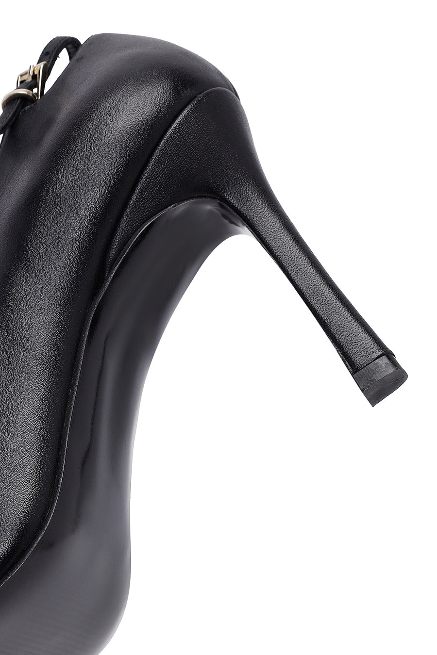 Kadın Siyah İnce Topuklu Deri Stiletto