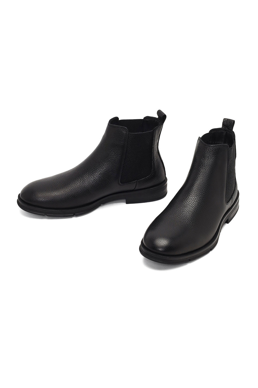 Men's Black Leather Chelsea Boot