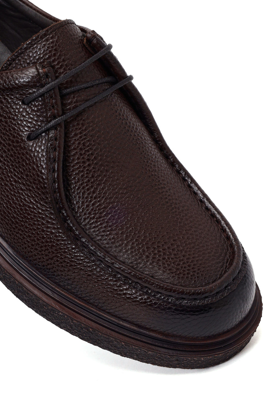 Male Brown Lace-up Leather Casual Shoes