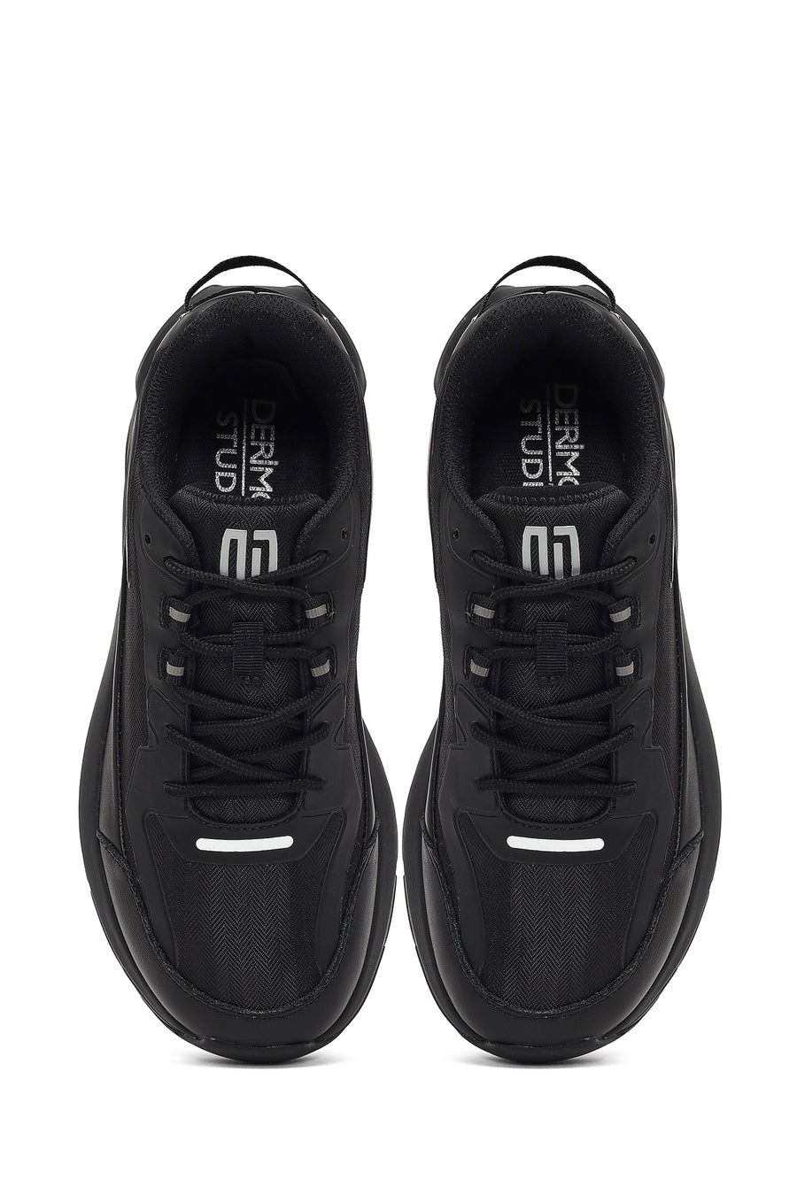 Derimod Studio Men's Black Lace-Up Thick-Soled Sneaker