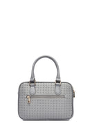 Women's Grey Long Strap Printed Classic Handbag | Derimod