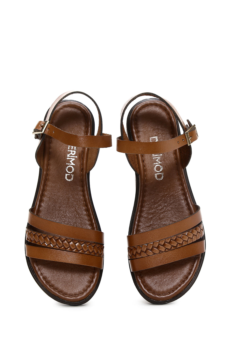 Women's Tan Ankle Strap Leather Bodrum Sandals